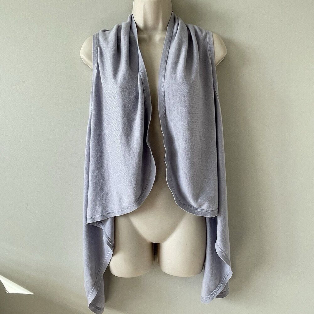 Coldwater Creek Shrug Women's One Size Vest Sleeveless Lilac Purple V#100561